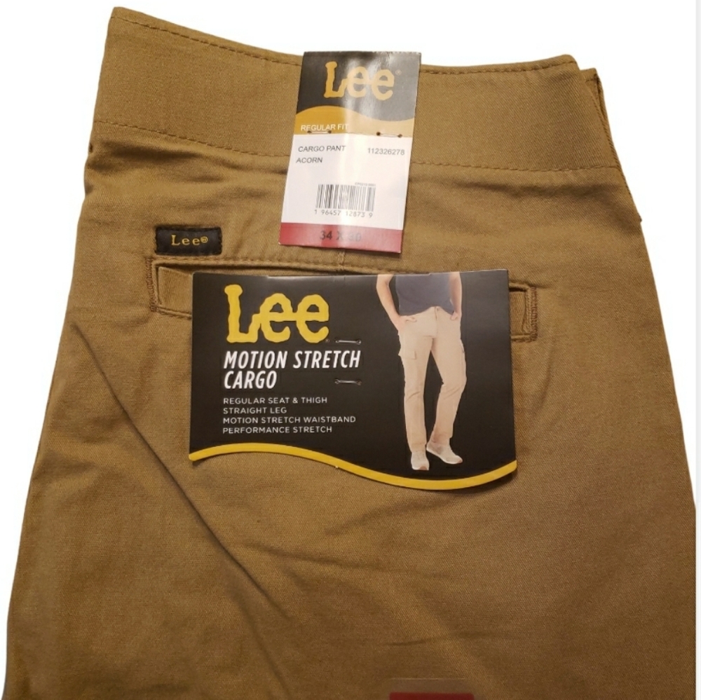 NWT-Lee Motion Stretch Regular Fit Cargo Pant - Acorn/ Brown
